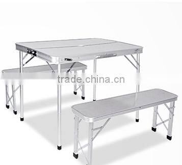 Camping portable aluminum foldable picnic table and chairs