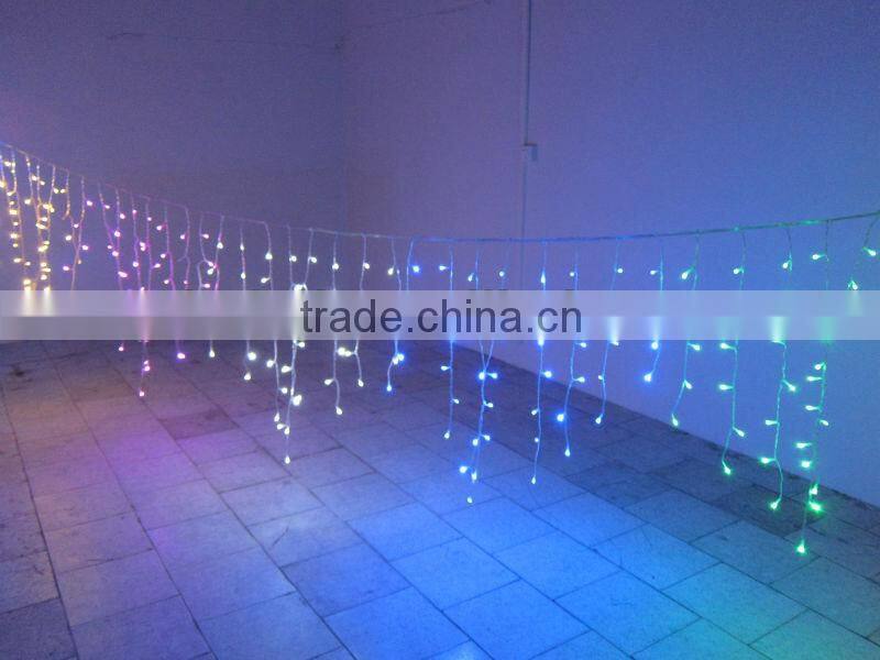 Rgb led icicle lights for Christmas decoration