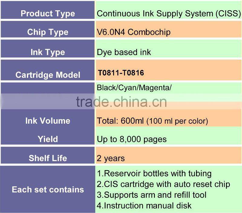 CISS For Epson Photo 1410 With Combo Chip