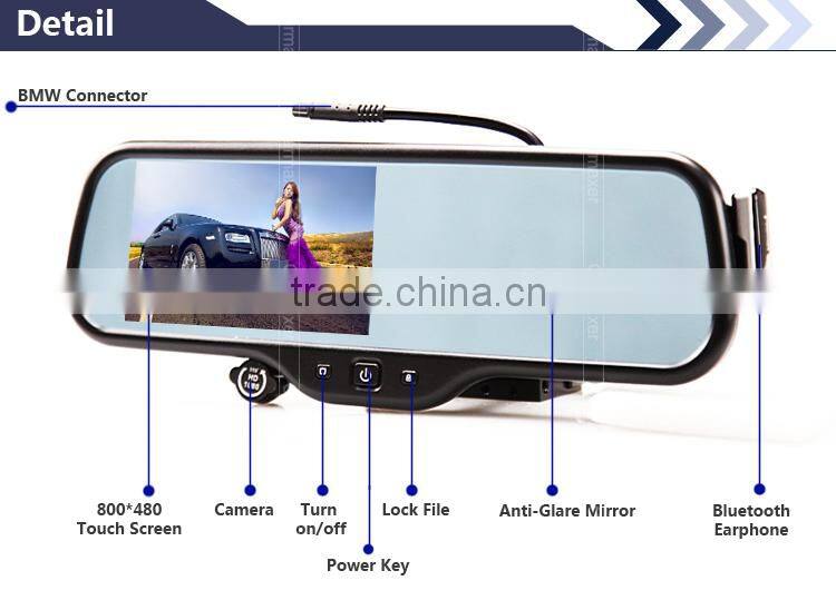 5" Capacitive Screen Android4.0 1080P WIFI DVR Car rearview mirror monitor GPS android car mirror