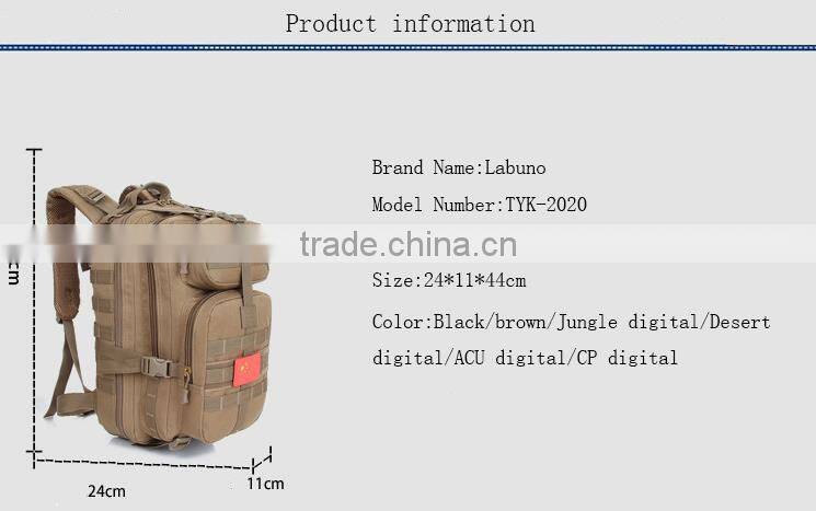 wholesale outdoor backpack camping hiking camo tactical backpack