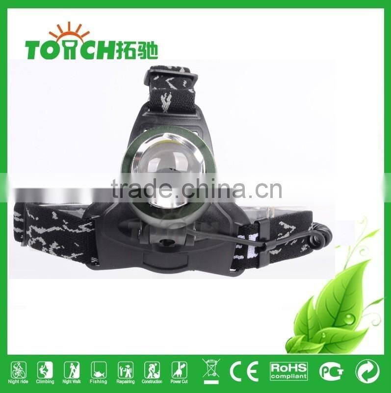 CRE E XM-L T6 LED Rechargeable Headlamp Headlight 2000LM with Car/AC Charger LED Rechargeable Adjustable headlamp Headlight