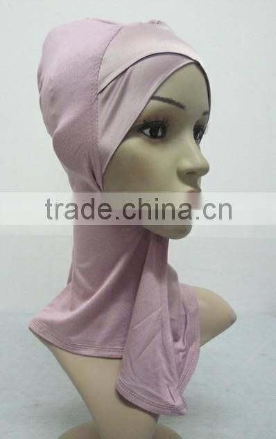 C047 new style both sides satin crossover ninja inner underscarf,full underscarf to cover neck