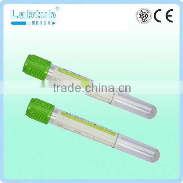 Sodium Heparin vacuum blood collection tube (high quality vacutainer)