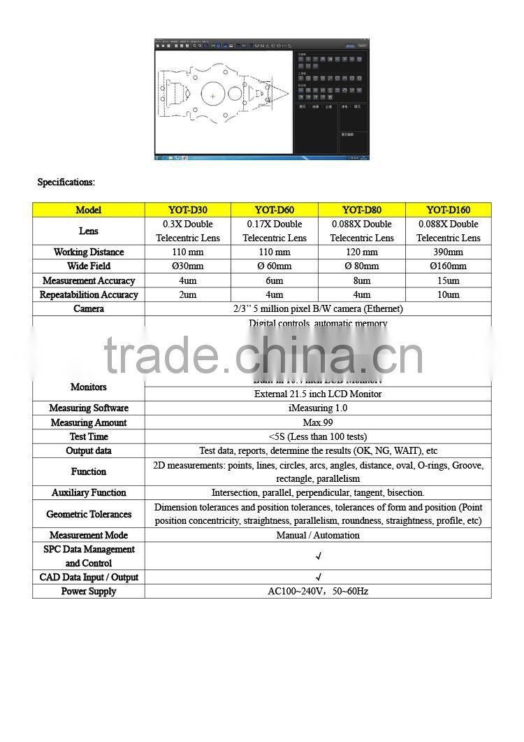 mitutoyo vision measuring machine / qick visio / video measuring ( YOT-D30 )