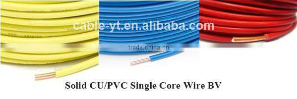 Solid Single-Core Copper/ PVC Insulated Wire (BV)
