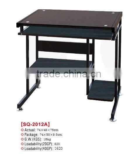 black computer table desktop