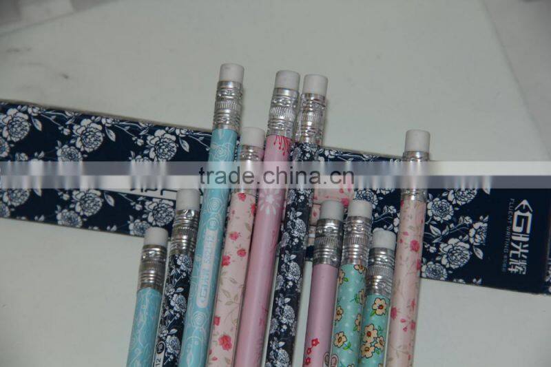 HB Black Lead Black Standard Pencil With eraser