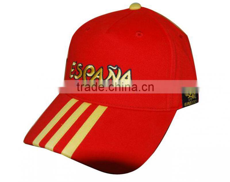Customized soccer fans cotton fitted baseball cap