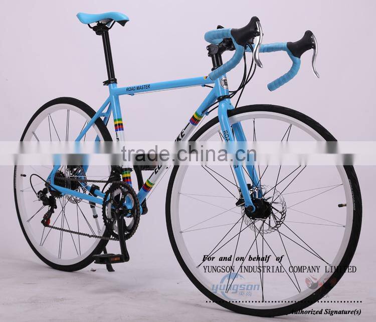 Classical old style bicycle cheap steel road bike 14S with drop handlebar