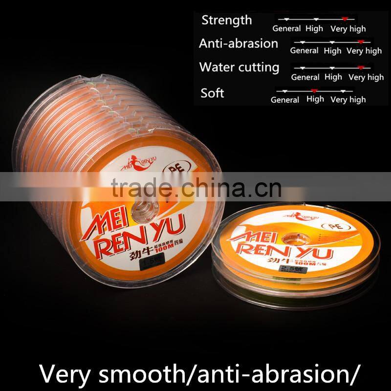 Stock available multifilament 8 weave hand line fishing