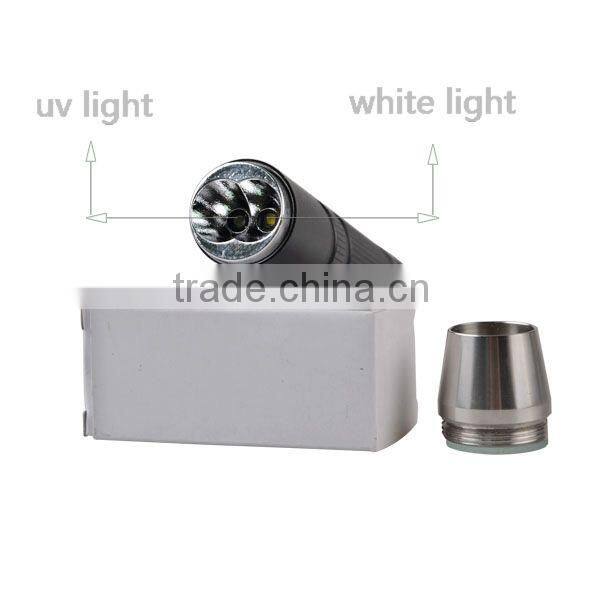 New Multifunction Product Dual UV And White LED Rechargeable Flashlight