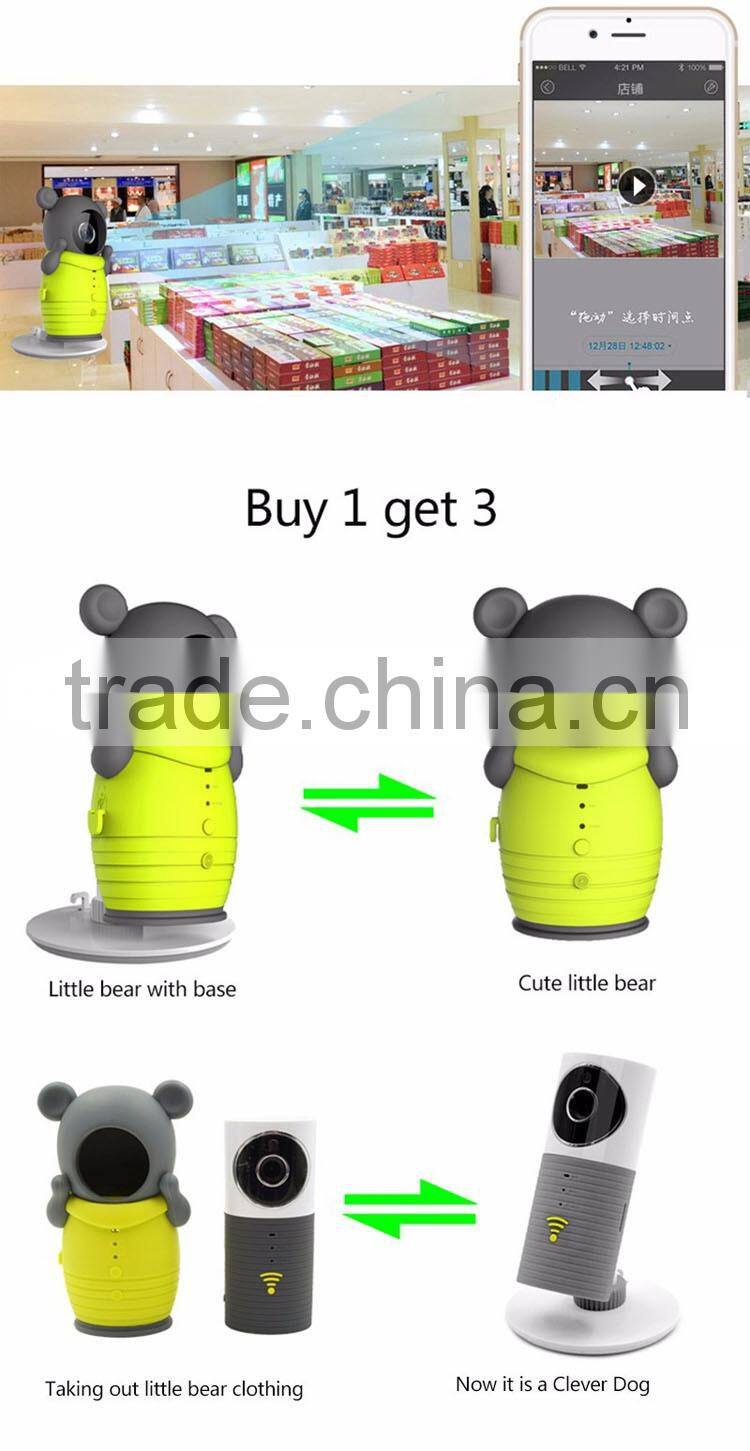 Clever Dog and Little Bear WIFI Camera with IR Cut Night Vision Max support 32GB TF Card IP Camera Surveillance Wireless Camera