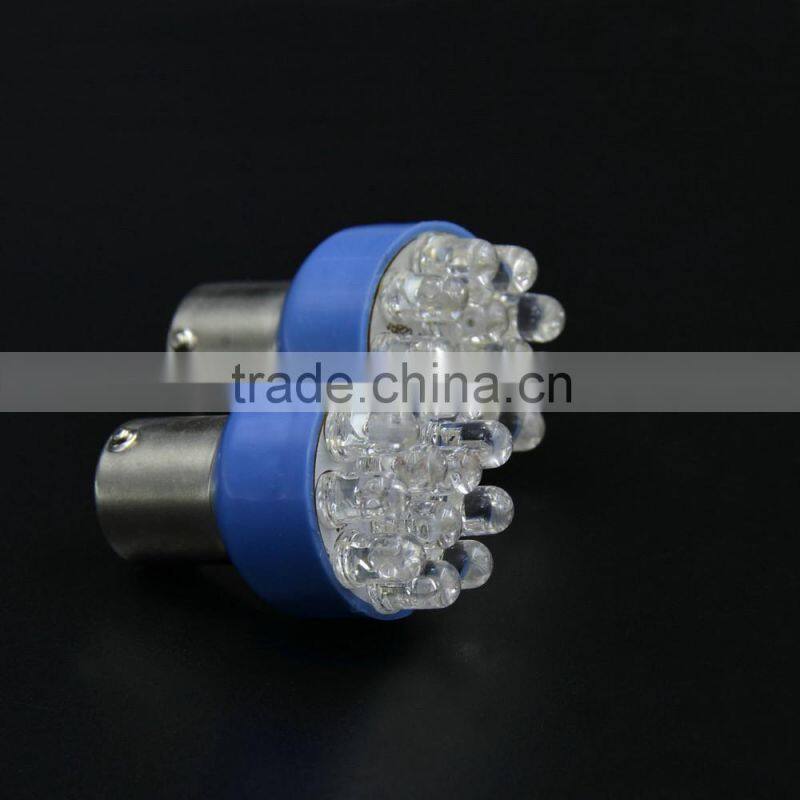 1W DC12V BA15S 12 x 2 LED Blue Car Motorcycle Indicator Turn Signals Light