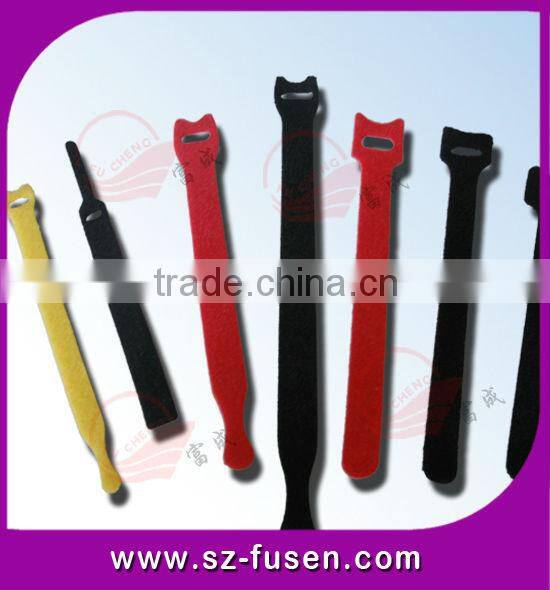 Colorful back to back T shape magic tape cable ties