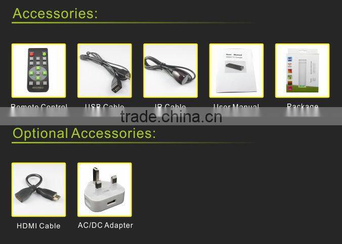 4GB Google Android wifi display HDMI TV dongle 1080P HD,supports DLNA,Airplay and Miracast