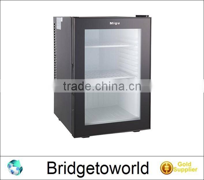 40L Upright Display Mini Fridge Refrigerator with Glass Front