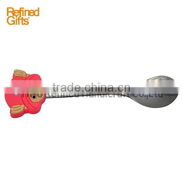 Whoelsale Cute PVC rubber creative CARTOON Spoon Accept Bespoke