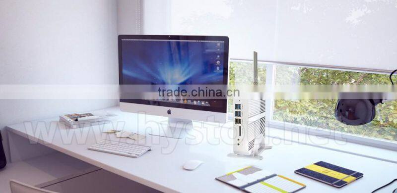 Fanless PC Intel core i5 5200U 2.2G 12V HD5500 GPU i5 good computers Linux Server WiFi HDMI support HD 4K resolution