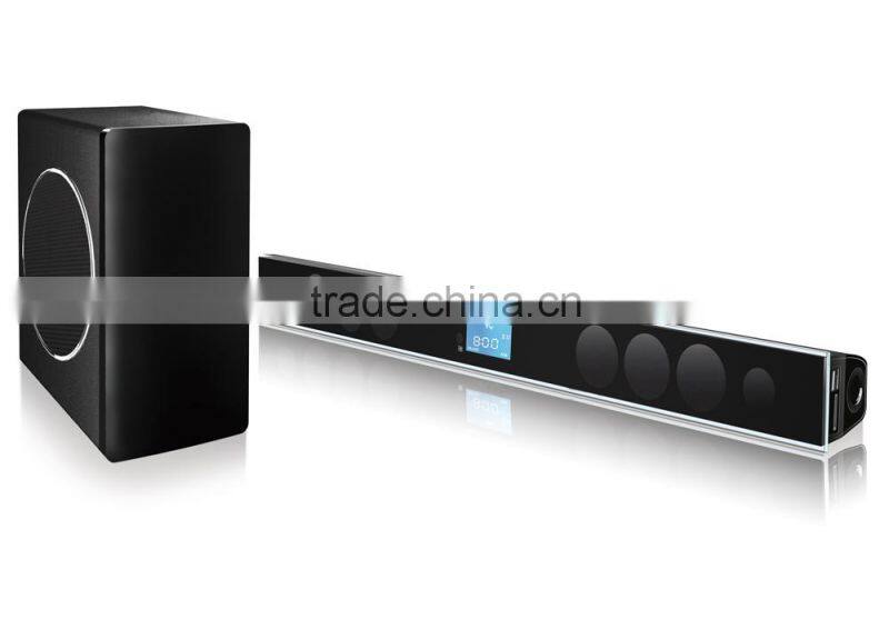 TV USB/SD/BLUETOOTH/TV/AUX/OPTICAL/COAXIAL/FM/ 2.1CH HOME THEATER SOUNDBAR SPEAKER , WITH 8"INCHES WIRELESS SUBWOOFER
