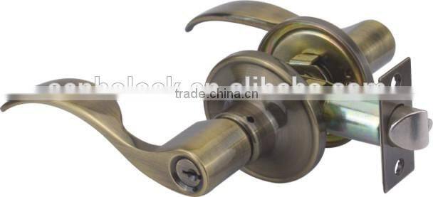Tubular handles lever lockset with passage, privacy, entrance function zinc alloy leverset lock