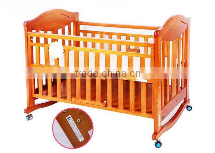 2015 best quality top seller Wooden baby cribs