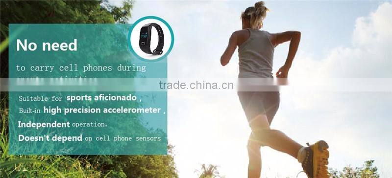 waterproof heart rate OLED Bluetooth Smart Bracelettouch screen Fitness Tracker For Android / IOS