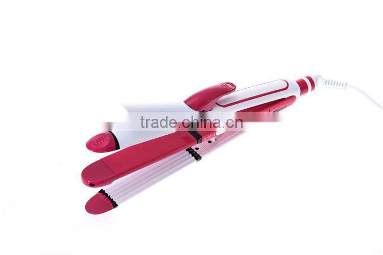 Shinon professonal hair iron combines hair straightener curler and crimper