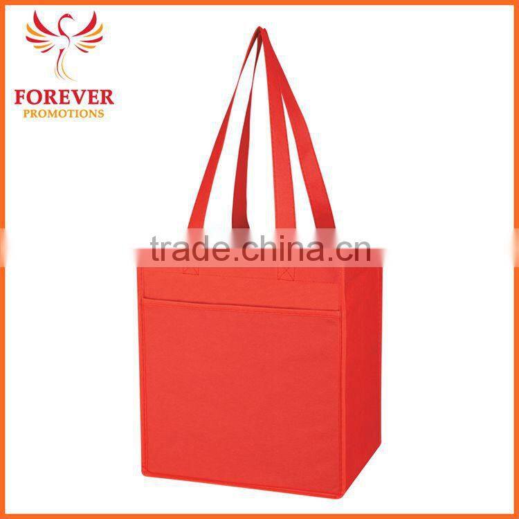 High Quality Custom Non-woven 6 Bottles Tote Bag with Front Pockets