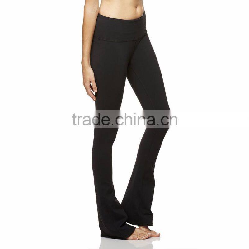 Woman Sports Pants Made Of Stretch Nylon Spandex Fabric Yoga Leggings For Fitness