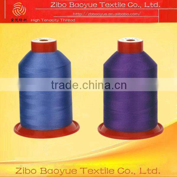High Tenacity polyester continuous filament sewing thread