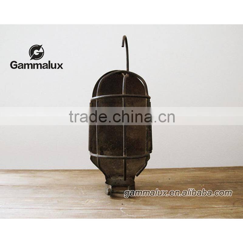 Antique Cage Light Frame, Industrial Salvage