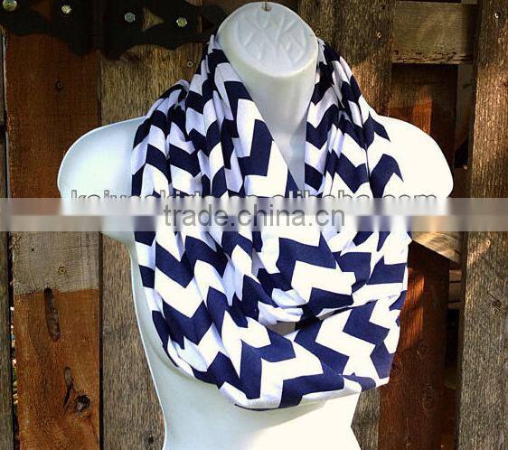 Wholesale baby scarf baby cotton scarf baby navy chevron scarf