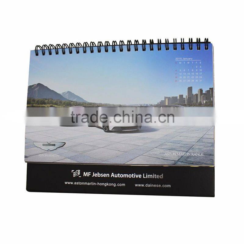 Wholesale 4 color car picture desktop calendar