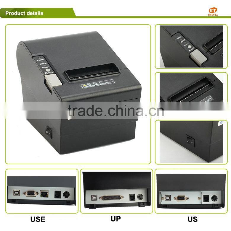 Mini Thermal Receipt Printer with Paper End Sensor with auto cutter,72mm valid printing width