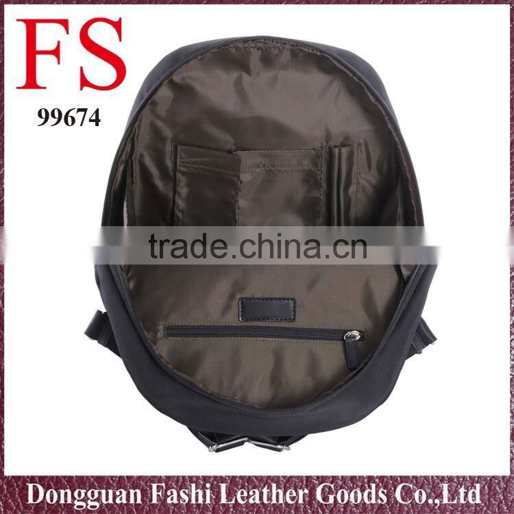 2016 Wholesale simple fashion design black luggage bags nylon adjustable men's backpack