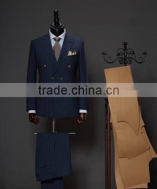 High quality 100% wool slim fit bespoke suit custom tailored suits manufacturers