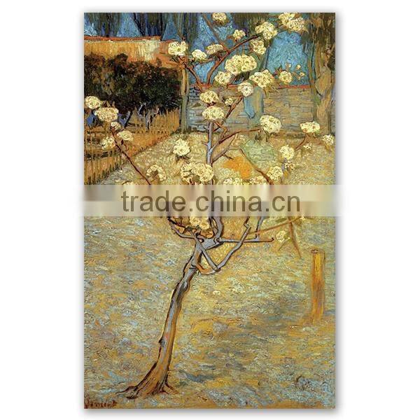 ROYI ART Van Gogh Oil Painting handing on wall decor of Peach Tree in Bloom (in memory of Mauve)