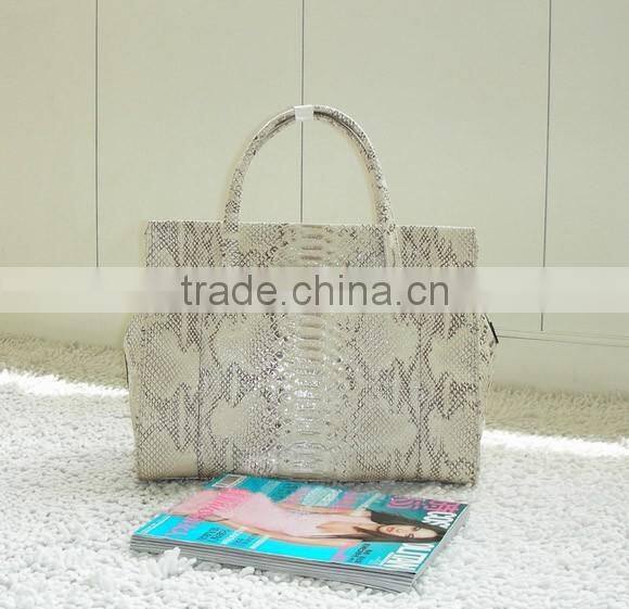 New design custom handbag wax print fabric bag and PU top handle bag