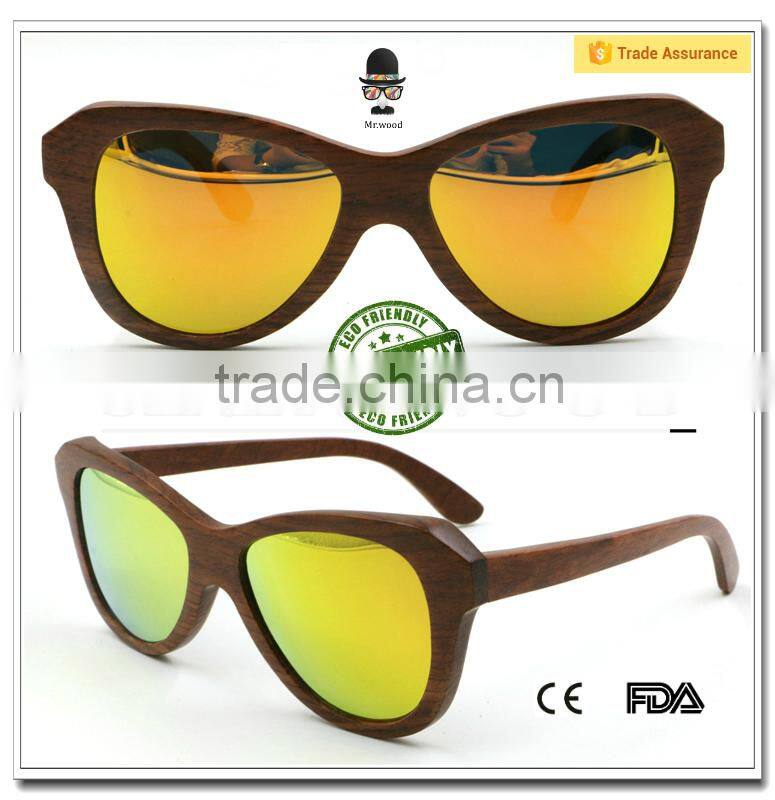 Polarized Genuine Bamboo Sunglasses/Wooden Sunglasses/Homex_FSC/BSCI/CE
