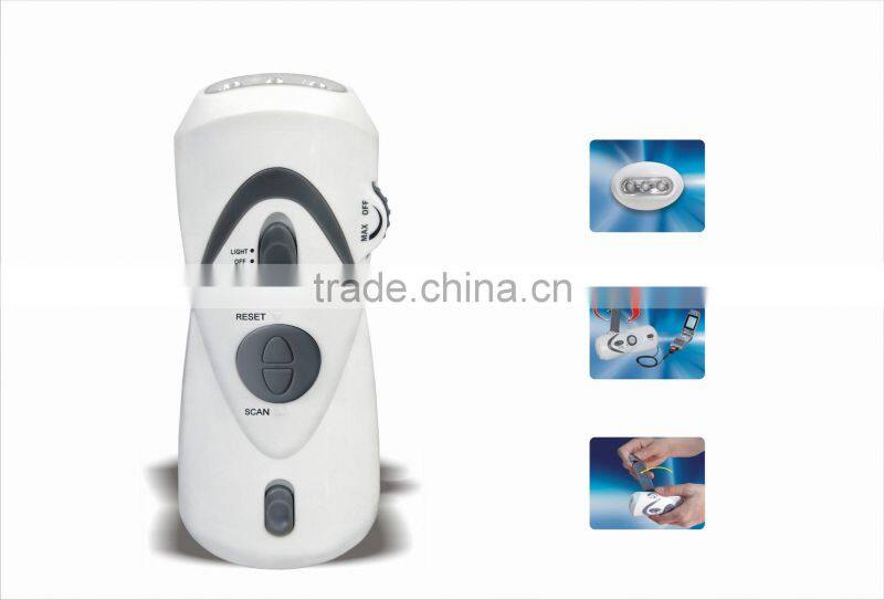 Bright LED Hand Crank Dynamo Flashlight Radio
