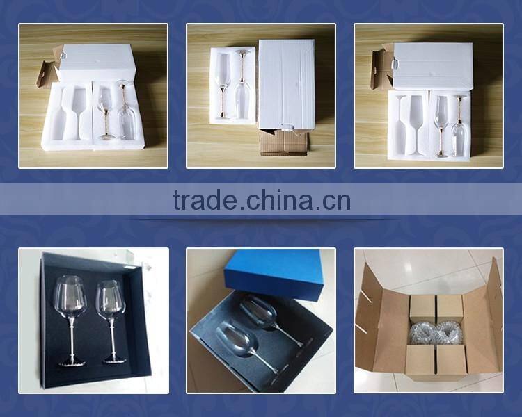 Custom creative fashion personality round frame eye glasses silver wine glass for party wendding