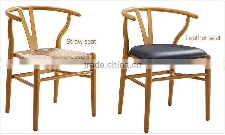 Wholesale stackable wood design dining chair, wood chair straw seat