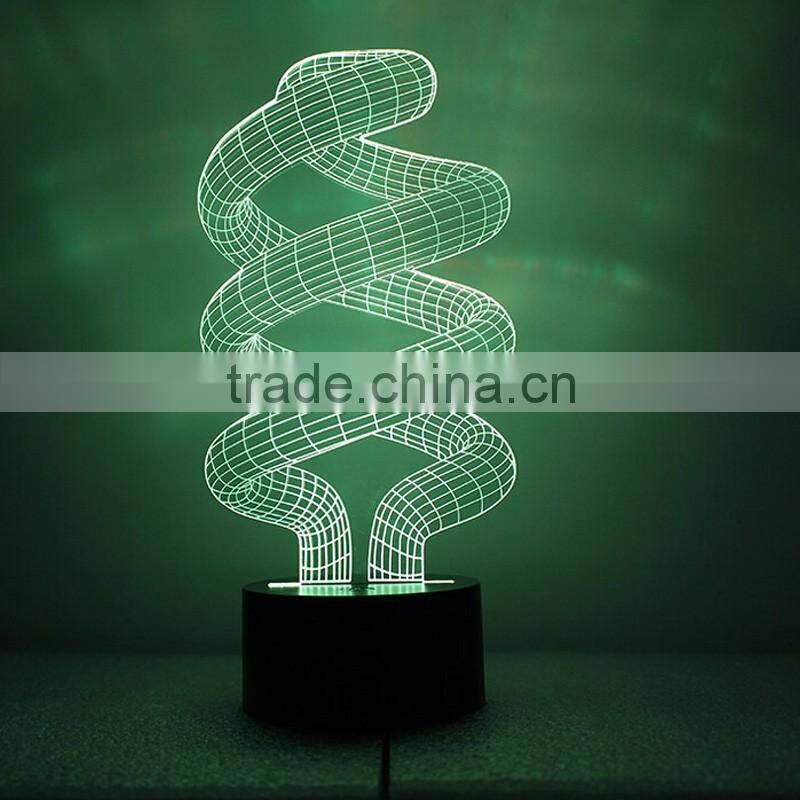 Customizable 7 Colors Light Flashing LED Night Light Creative Acrylic Decoration Night Light For Halloween Christmas