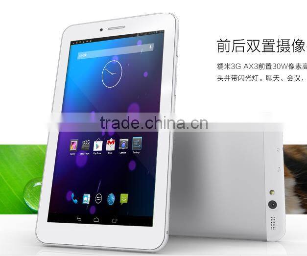 New 7inch quad core PC tablet support WCDMA+GSM Phone with IPS 1024*600 Touch panel