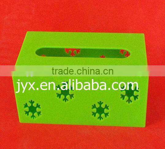 3 lattice drawer red acrylic tissue box