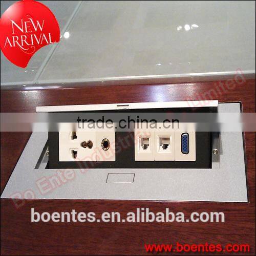 Customized Pop Up Desktop Socket with Audio Video for Indonesian Market