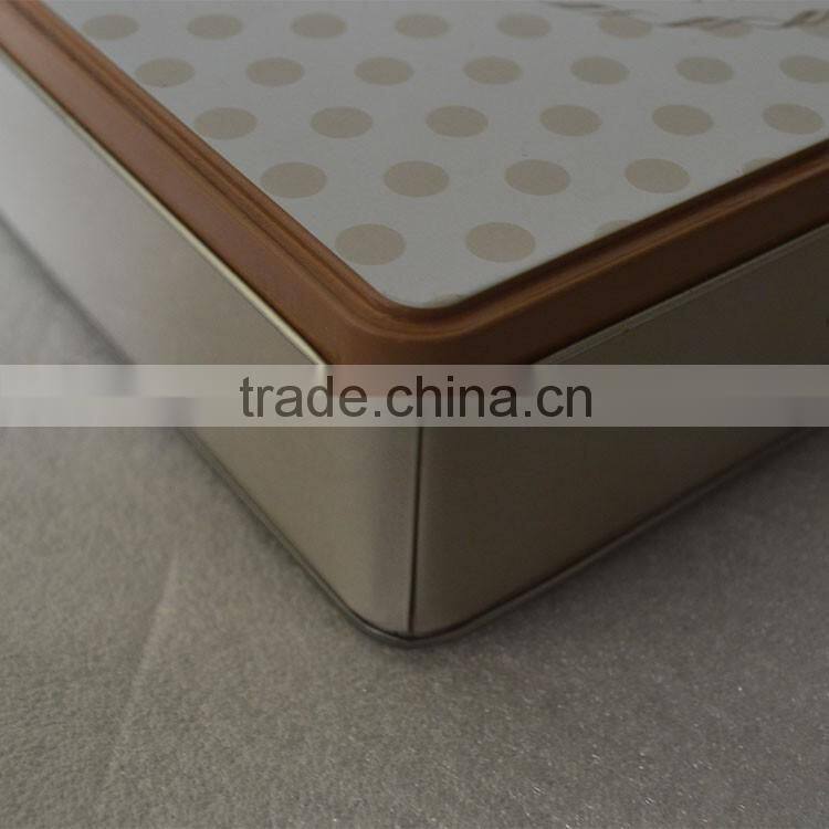 Rectangular gift metal tin box/biscuit tin box /candy metal tin box