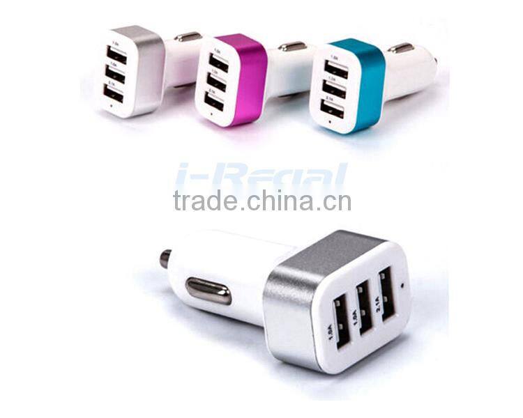 Wholesale mini portable wireless custom 3 port usb quick chargr car charger mp3 player CE ROSH