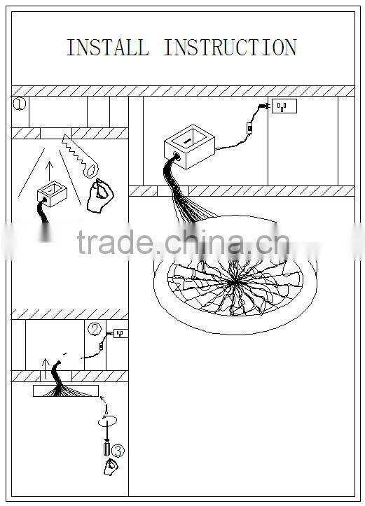 2014 hot sale crystal fiber optic lighting for Restaurant decoration